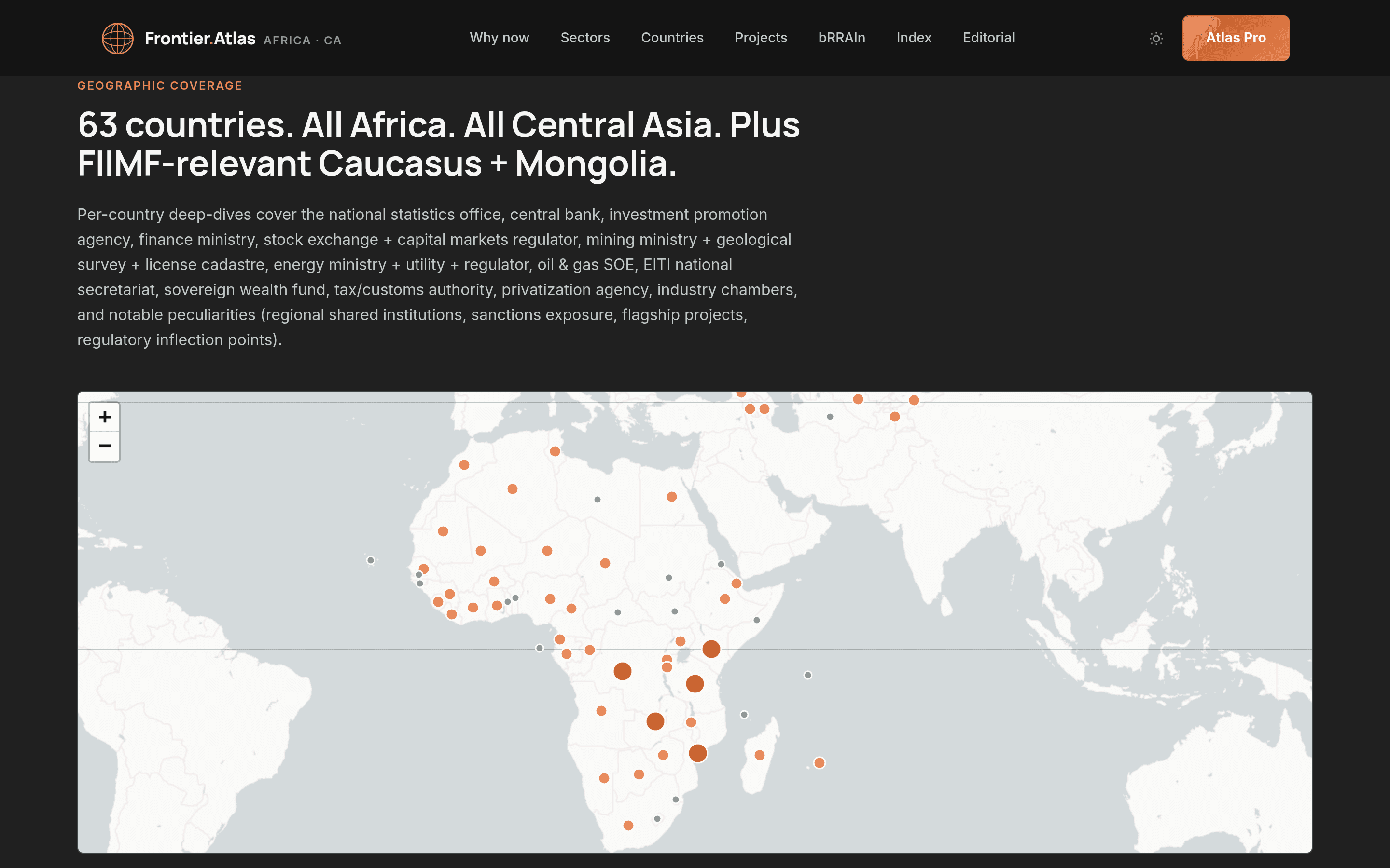 Frontier Atlas / Index — 2