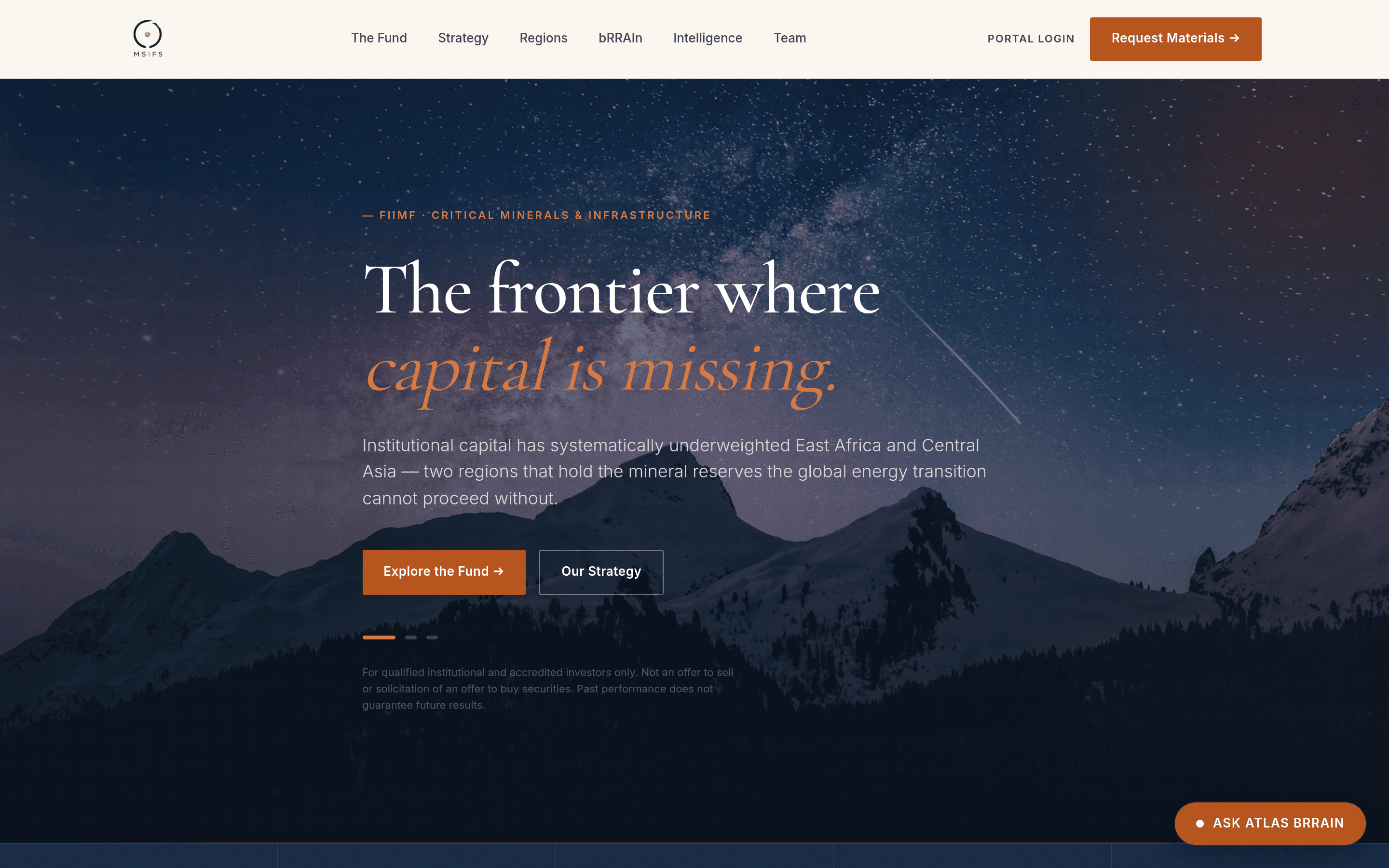 MSIFS — Frontier Impact Fund